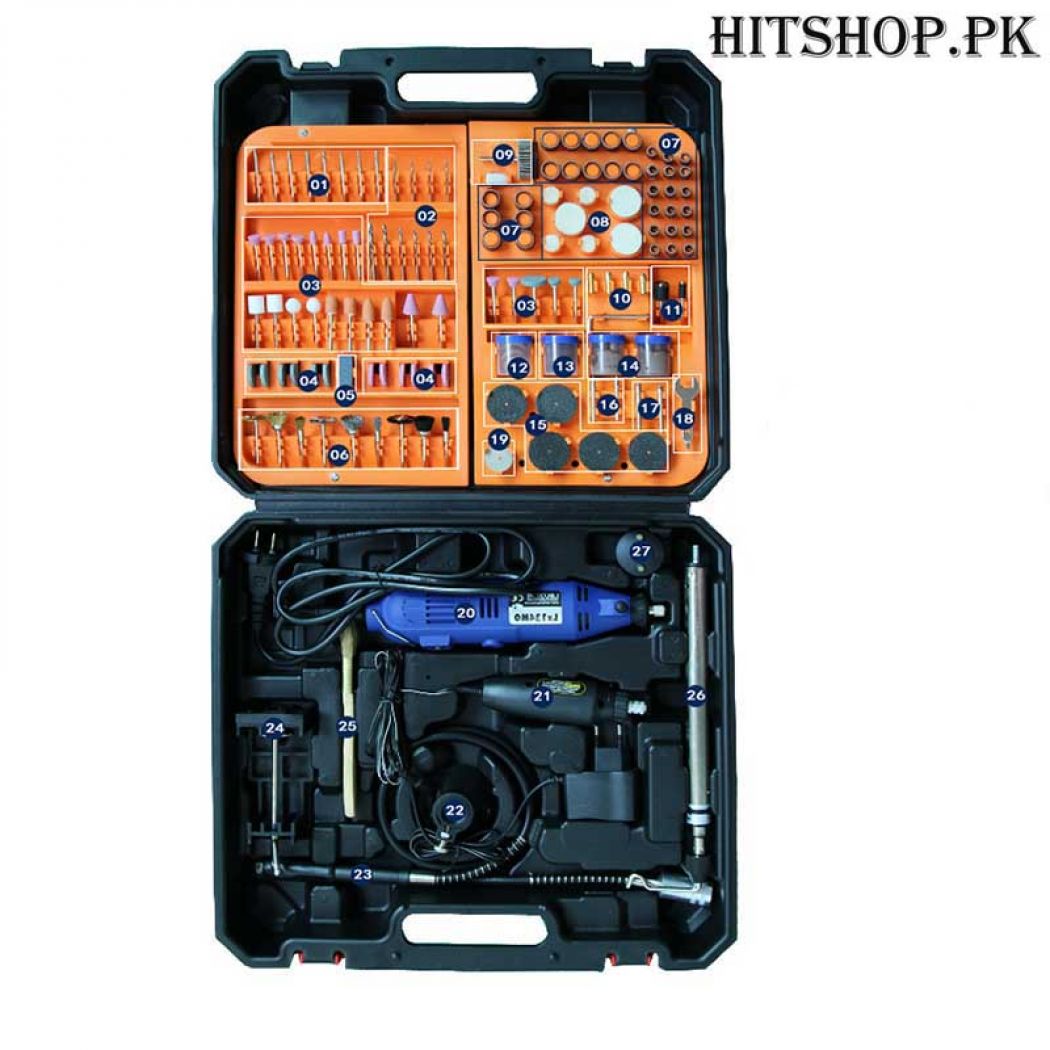 1 350 Pcs Electric Drill Grinder And Grinding Set in Pakistan